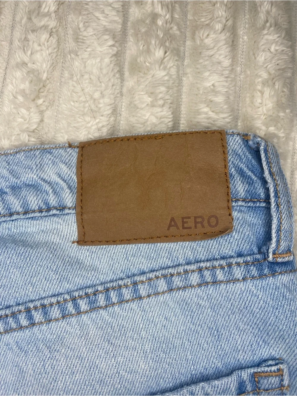 Aeropostale Light Blue Distressed Mom Jeans Size 2